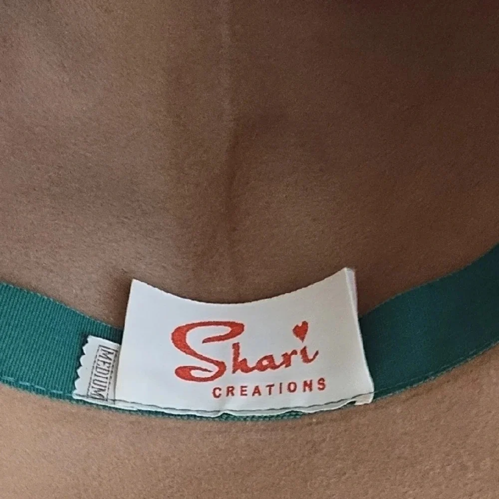Shari Creations Soft Tan Fur Bucket Hat Grosgrain Hat Band